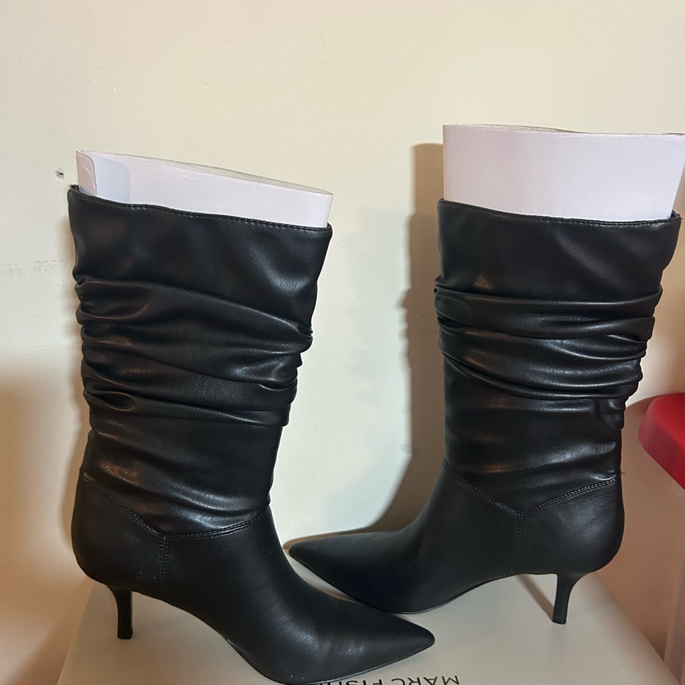 Marc Fisher Black Heeled Boots